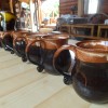 Kubeczki gliniane ceramiczne - cappuccino 